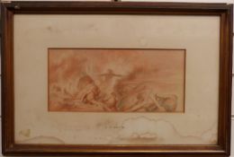 Attributed to G.F.Watts classical sketch 'Inferno', 14 x 331cm, with J.Leger & Son, 13 Old Bond