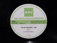 BBC Transcription Disc. Top of the Pops - 805, record appears Ex, without cover Property of former