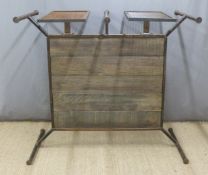 Ex Superdry industrial style metal clothes rail or shop fitting / haberdashery display stand with