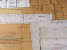 Sixteen early 20th century coloured architectural and engineering drawings relating to Kennick