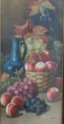 G Barbaro two watercolour still life of fruit, both signed lower right, larger 75 x 37cm