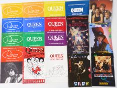 Twenty Queen international Fan Club magazines from 1979 to 1984