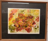 Susan Gooding two abstract watercolours one titled 'A New Regime', both signed and dated, one 1989