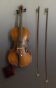 Late 19th/early 20thC violin, labelled Stradivarius Cremona model 1721, 36cm two piece back,
