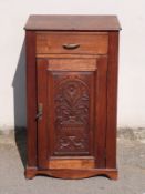 Victorian mahogany pot cupboard, W50 x D41 x H81cm