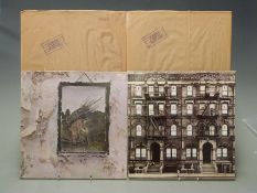Led Zeppelin - Led Zeppelin IV (2401012) red/plum; Physical Graffiti (K89400) German issue; In
