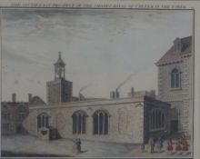 Five engravings including Sudeley Castle and Ludlow Castle by Buck, St Peter in the Tower and Kew