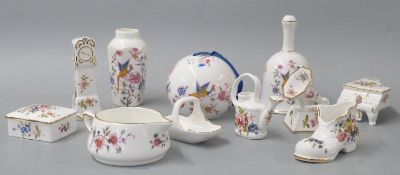 Large collection of Hammersley miniature porcelain items