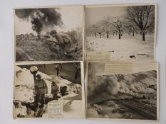 Four British Army official WWII 8x10 inch photographs comprising Italy: British troops in the