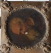 Old Master school, portrait miniature of a bearded gentleman in gilt and moulded frame, width 10.