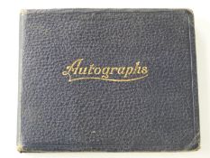 Autograph album containing signatures including Jimmy Edwards, Margaret Lockwood, Dulcie Gray, Susan