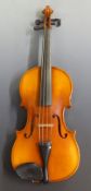 Modern (1977) German made viola with 39.5cm two piece back, labelled Andreas Hrenzinger