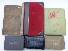 Five postcard albums including topographical, England and Ireland castles, seaside towns, Dublin,