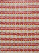 Andy Warhol Campbell's soup tin print, 77 x 56cm