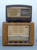 Cossor Melody Maker 501AC three band vintage radio in bakelite case, together with a four band PYE