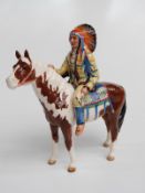 Beswick Indian on horseback, H22cm