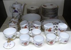 Royal Worcester 'Evesham' teaware and a small quantity of floral decorated Royal Worcester,