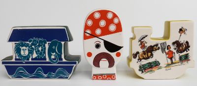 Two retro Carltonware money boxes, one formed as Noah's Ark, the other a pirate, together with a