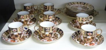 Royal Crown Derby Imari 2451 pattern tea ware, approximately 23 pieces including eight cups and