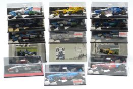 Fifteen Minichamps Paul's Auto Art 1:43 scale diecast model Formula 1 cars, all in original