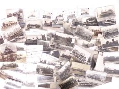 Approximately 150 railway locomotive postcards and photographs, to include Victorian locomotives,