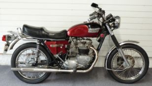 1973 Triumph Bonneville 750cc twin motorcycle TGX 381M, with V5C, the previous owner was a keen