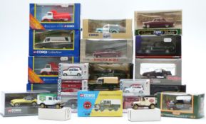 Twenty-two Corgi diecast model vehicles including Eddie Stobart, James Bond 007, Inspector Morse,
