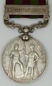 British Army India Medal (1896)  1901/1902 named to 2152 Sepoy Shandr 5th Punjab Regiment, with