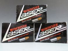 One thousand five hundred Winchester Laser .22LR hollow point rifle cartridges, in original boxes