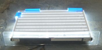 Collection of industrial/ shopfitting/ haberdashery Superdry light panels 98 x 63 for light boxes/