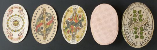F. Gunthel for A. Twietmeyer, Leipzig, Germany playing cards. Ovale Salon-Spielkarten. Oval piquet
