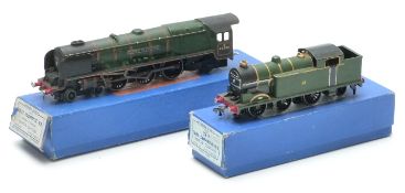 Two Hornby Dublo 00 gauge BR locomotives EDL12 4-6-2 Duchess of Montrose 46232 and EDL17 tank 68,