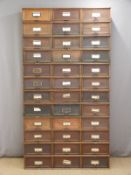 Amona office/shopfitting/haberdashery Stolzenberg oak filing cabinet with lift and slide fronts with