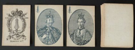 Rowley & Co, England. Monarchs of Europe playing card pack. Duty ace GIII, No. 2. Non-standard cards