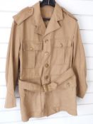 Royal Air Force WWII khaki jacket together with later battledress blouse/jacket with various cloth