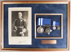 Royal Navy Egypt Medal (1882 - 89) and Khedive Star awarded to Lieutenant (later Admiral) C H Adair,