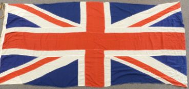 A vintage panel stitched union flag, 138 x 285cm