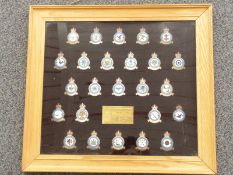 Royal Air Force framed squadron badges commemorating The Battle of Britain by the RAF Museum, one of