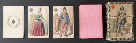 B.P. Grimaud, Paris, France playing cards. Jeu des Rois de France. Non-standard historical costume