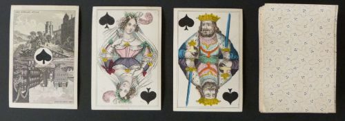Anonymous maker Germany playing cards. Standard double ended courts, square corners. Each ace has