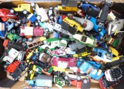 A large colection of Corgi, Matchbox, Lledo and similar diecast model vehicles.