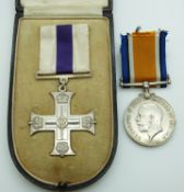 British Army WWI Military Cross for Captain F D Andrews, Glosters/ Gloucestershire Regiment together