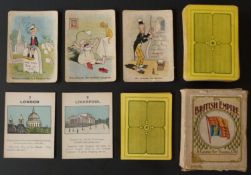 Norvic Mill English The British Empire playing card game. 56 cards and rules in box, c1910, together