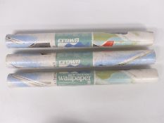 Three rolls of Crown Concorde wallpaper K34268S