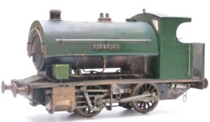 3 1/2 inch gauge 0-4-0 live steam saddle tank locomotive Hercules with twin outside cylinders,