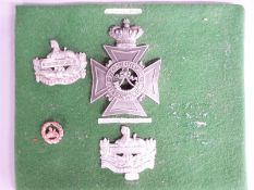 British Army Gloucestershire Regiment helmet plate and cap badges