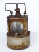 LMS railway signal oil lamp, height 24cm
