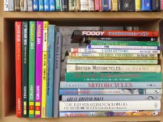 Approximately 25 motorcycle and car related books including signed autobiography by Carl Fogarty,