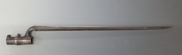 Brown Bess pattern socket bayonet with 45cm triangular fullered blade.