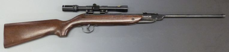 Webley Jaguar .177 air rifle with semi-pistol grip and Webley 3x-7x20 scope, NVSN.